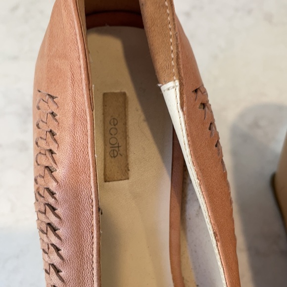 Wooden wedge peep toe shoes - Picture 3 of 5